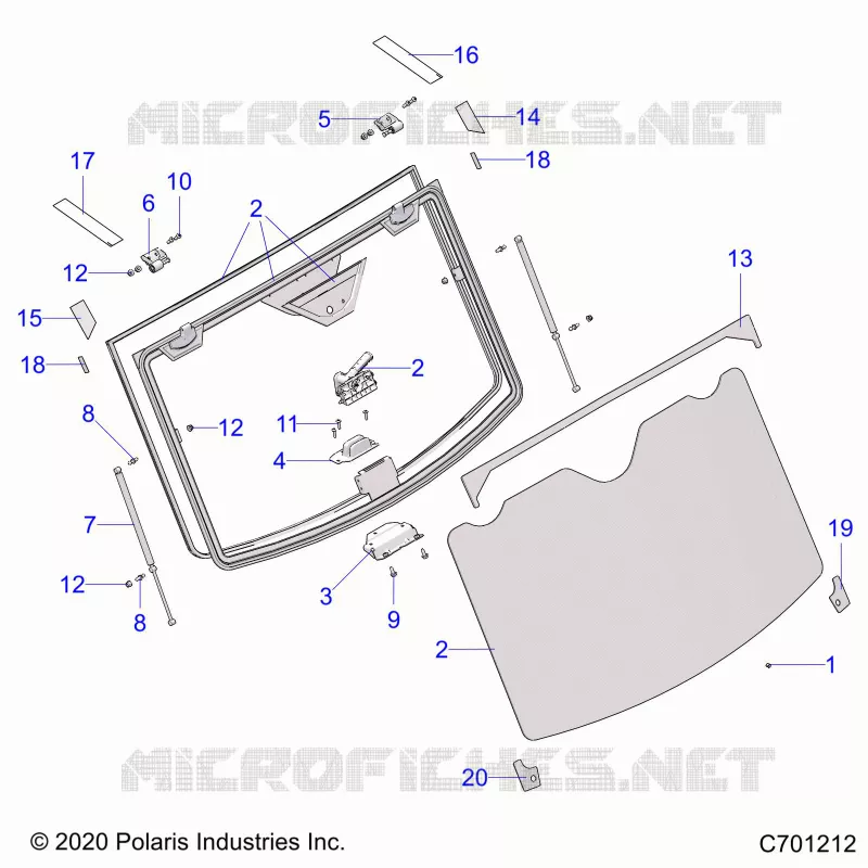 WINDSCHUTZSCHEIBE, TIP OUT- R21RRZ99A9/AC/AP/AW/B9/BC/BP/BW (C701212)