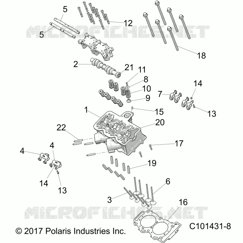 ZYLINDER HEAD, CAM AND VALVES