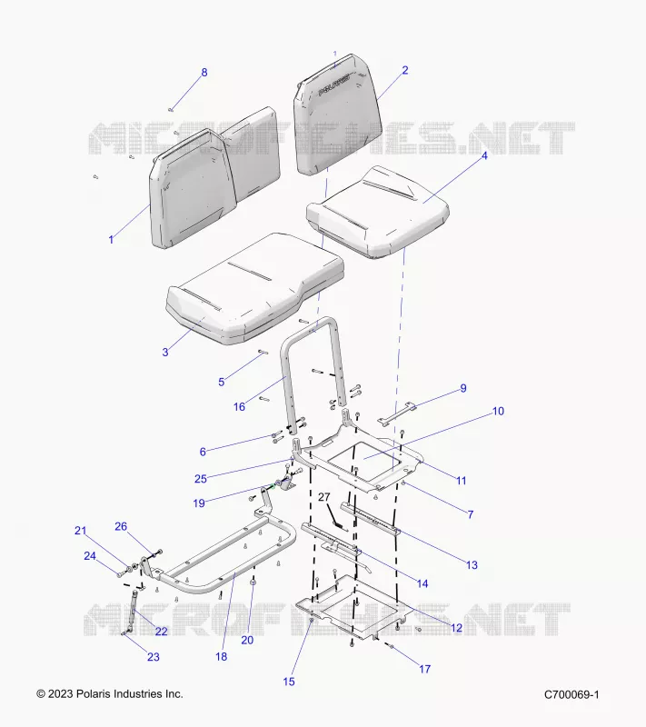 SITZ ASM. AND SLIDER