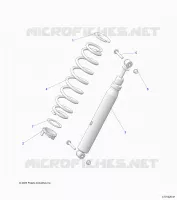 SUSPENSION, REAR SHOCK MOUNTING