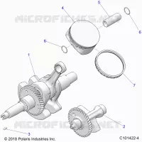 ENGINE, KURBELWELLE, PISTON AND BALANCE SHAFT
