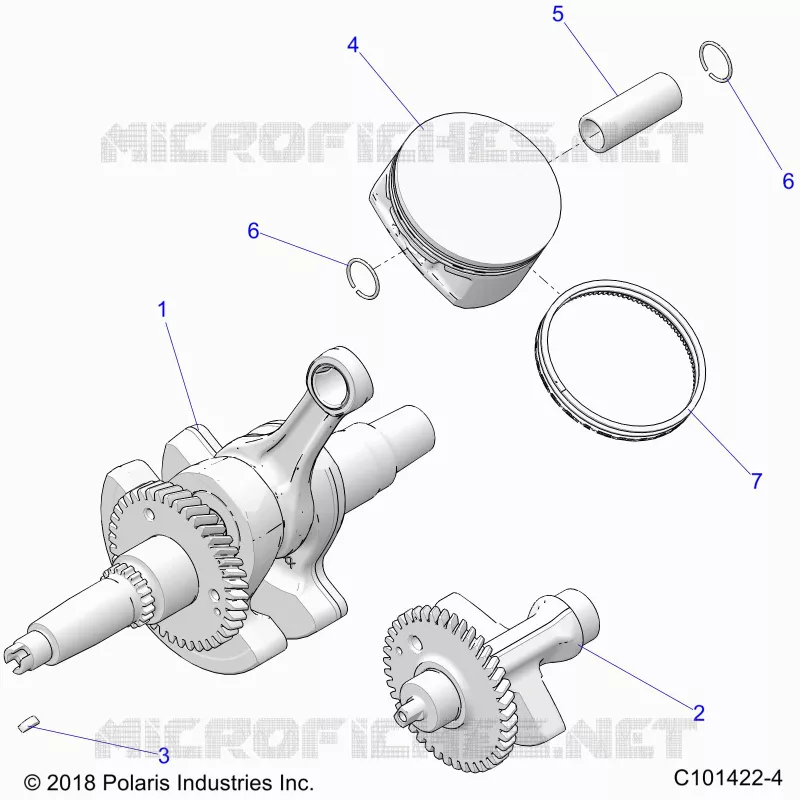 ENGINE, KURBELWELLE, PISTON AND BALANCE SHAFT