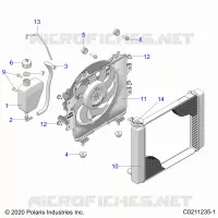 ENGINE, KÃŒHLSYSTEM, RADIATOR, FAN &amp; OVERFLOW BOTTLE