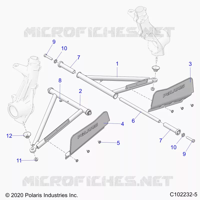 SUSPENSION, A-ARM AND STREBE MOUNTING