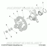 FRONT SUSPENSION HUB AND STEERING KNUCKLE- A23SGS95CN/S95FN (C101483)