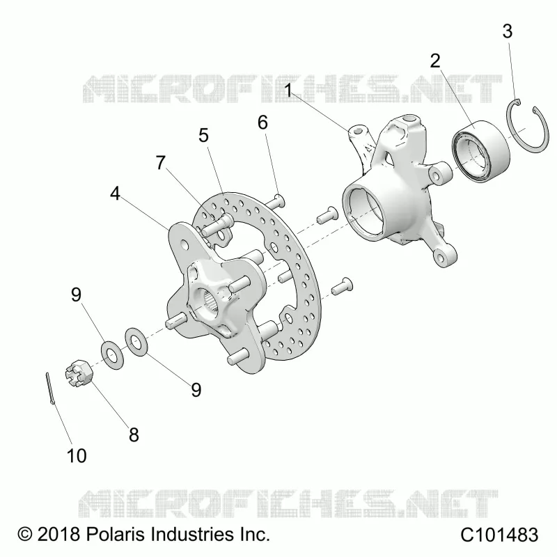 FRONT SUSPENSION HUB AND STEERING KNUCKLE- A23SGS95CN/S95FN (C101483)
