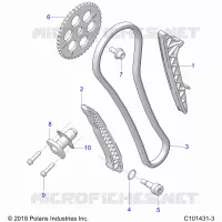 CAM CHAIN AND TENSIONER
