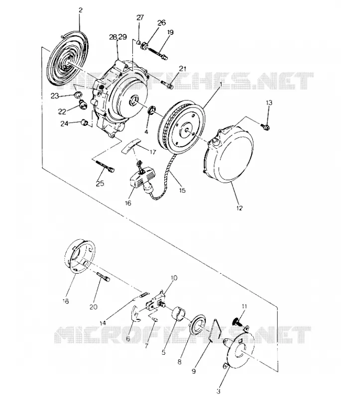 RÜCKZUG ANLASSER ASSEMBLY 250 4x4 / W928127 (4922872287D005)