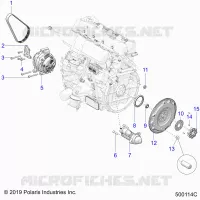 ENGINE, GENERATOR, FLYWHEEL, AND STARTER