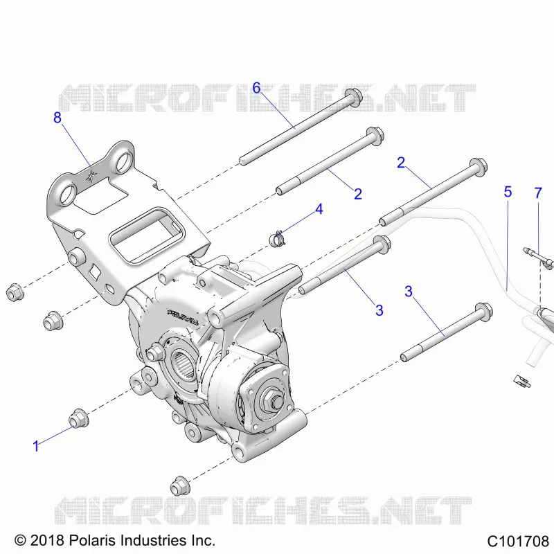 ANTRIEB, GEARCASE MOUNTING, REAR