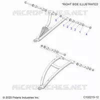 FRONT SUSPENSION A-ARM, MOUNTING
