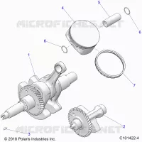 ENGINE, KURBELWELLE, PISTON AND BALANCE SHAFT