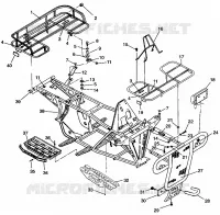 BUMPER / GEPÄCHTRÄGER MOUNTING SPORTSMAN 4X4 W968040 (4935943594A007)