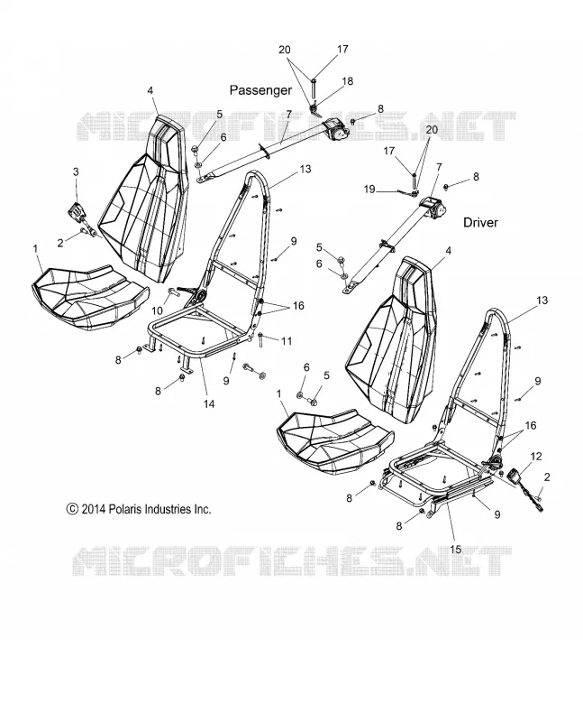 BODY, SEAT AND SEAT BELT MOUNTING