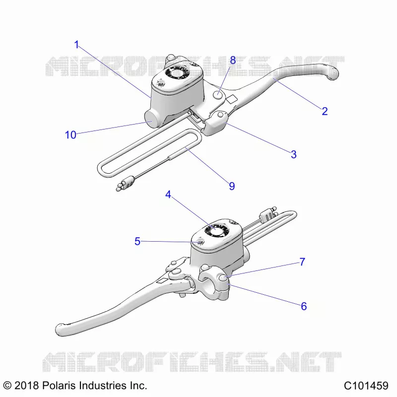 VORDERBREMSE BRAKE LEVER AND MASTER CYLINDER
