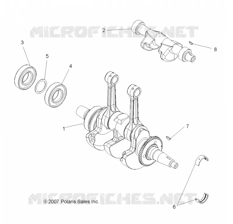 MOTOR, KURBELWELLE AND BALANCE SHAFT