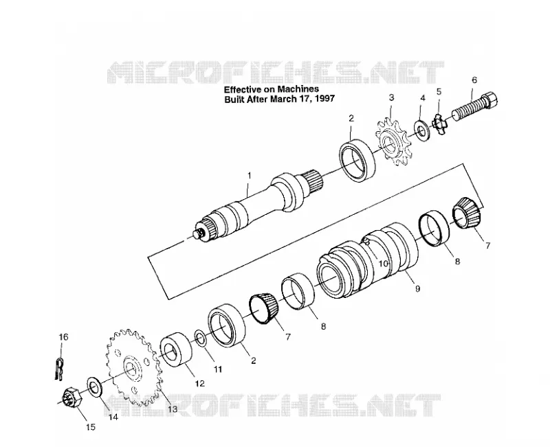 CENTER TIGHTENER (AFTER 3/17/97) SCRAMBLER 400L W97BC38C (4939893989B13A)