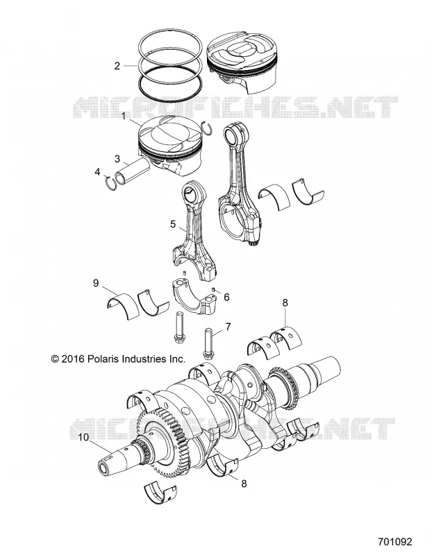 ENGINE, KURBELWELLE AND PISTON