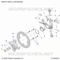FRONT SUSPENSION HUB, KNUCKLE AND BRAKE DISC