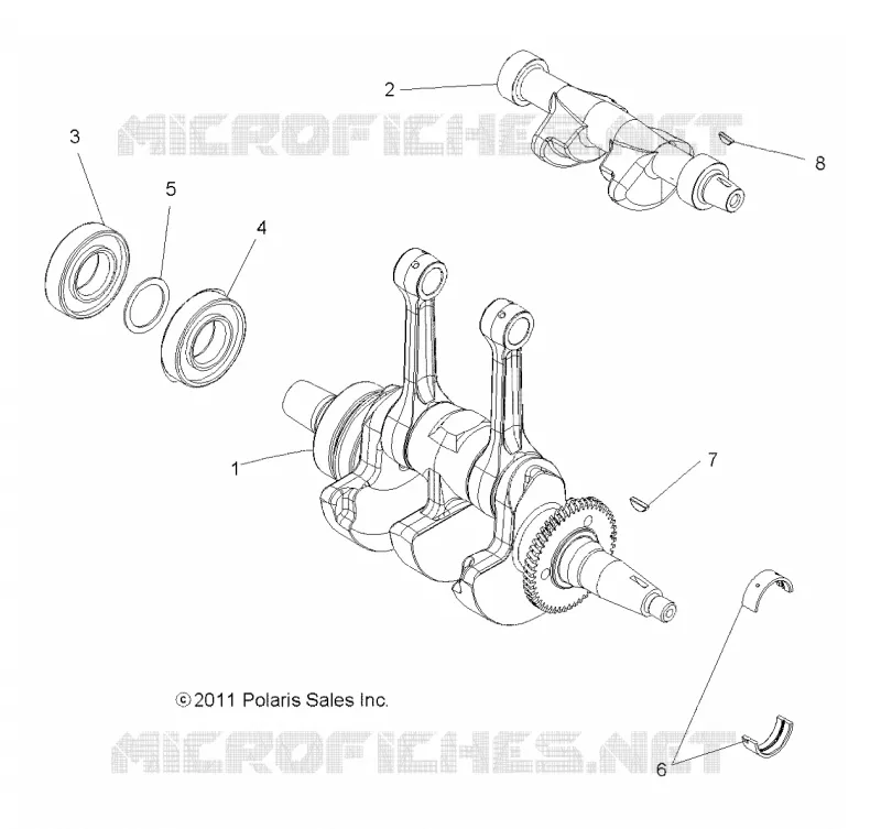 MOTOR, KURBELWELLE AND BALANCE SHAFT