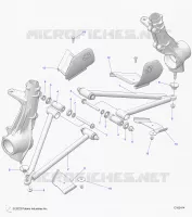SUSPENSION, A-ARM AND STREBE MOUNTING