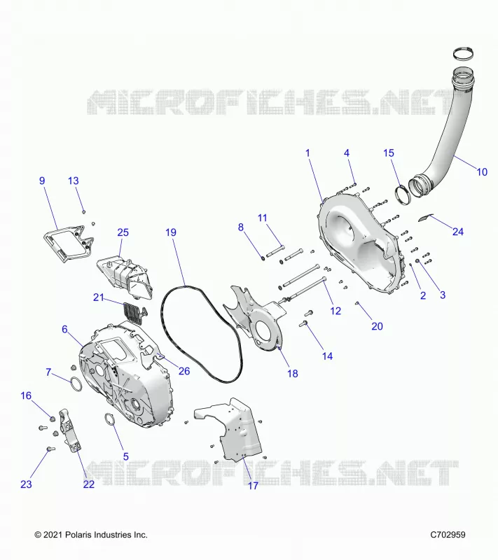 ANTRIEB, CLUTCH COVER AND DUCTING