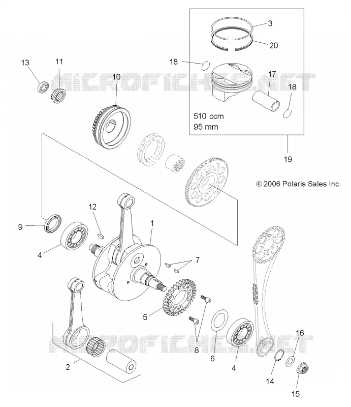MOTOR, KURBELWELLE AND KOLBEN