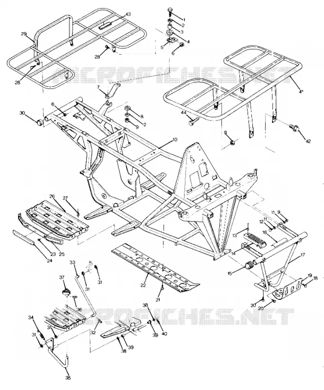 FRAME ASSEMBLY WITH RACKS UPDATED 5/90 (4917721772003A)