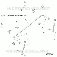 SUSPENSION, FRONT STABILISATORSTANGE