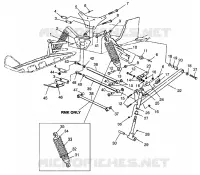 FRONT SUSPENSION AND SKI STORM 0975782, STORM SE H975782, EUROPEAN STORM SE (4937823782B003)