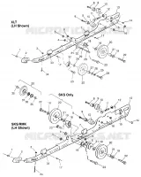 Schienen-Montage (SUSPENSION) XLT 0970756, XLT SKS 0970556, and XLT RMK 097095 (4937693769B013)