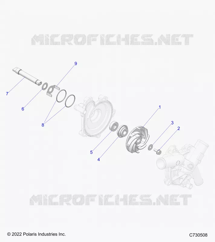 MOTOR, WATERPUMP ASSEMBLY
