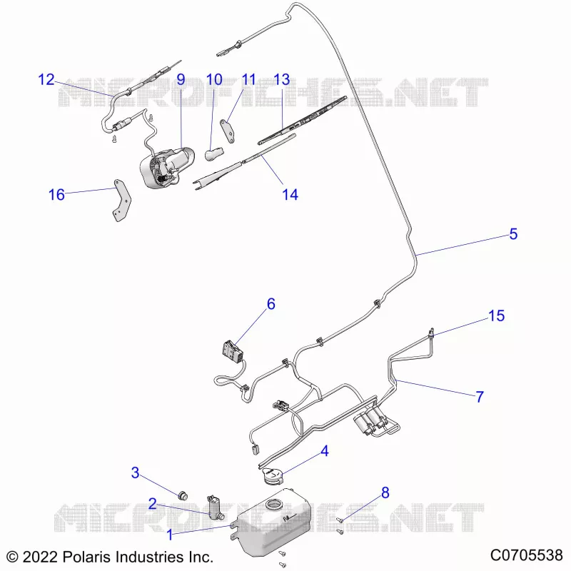 BODY, WATER BOTTLE PUMP ASM AND WIPER KIT