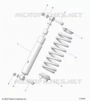 SUSPENSION, REAR SHOCK MOUNTING
