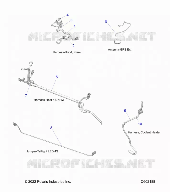 ELEKTRIC, WIRE HARNESSES, HOOD/JUMPERS, GPS