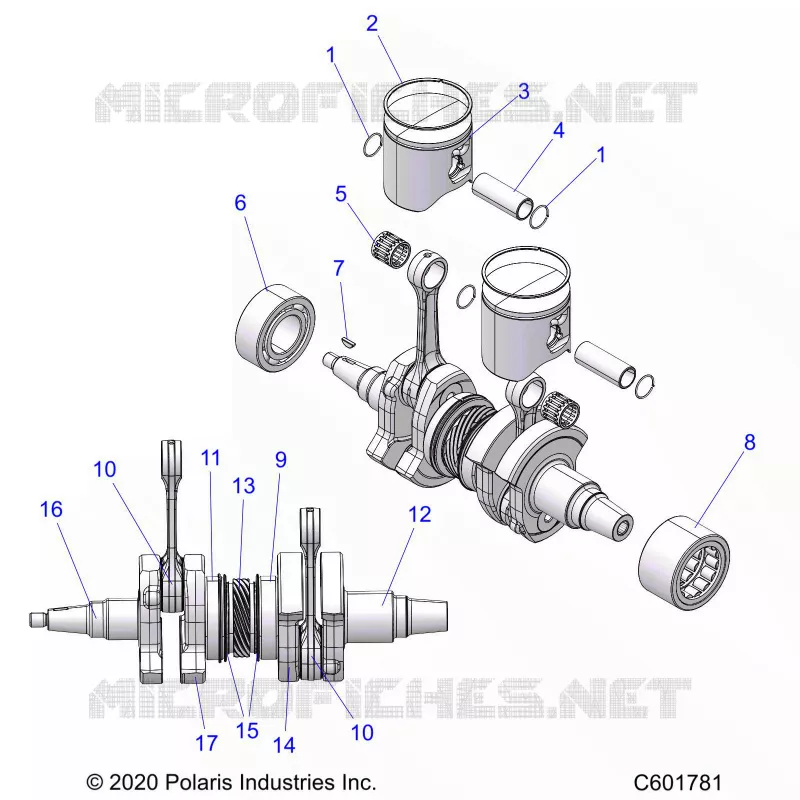 ENGINE, PISTON AND KURBELWELLE