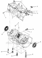 CRANKCASE 440 XCR SP 0961760 (4931583158C007)