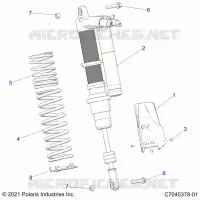 SUSPENSION, REAR SHOCK MOUNTING