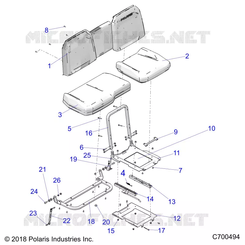 SITZ ASM. AND SLIDER