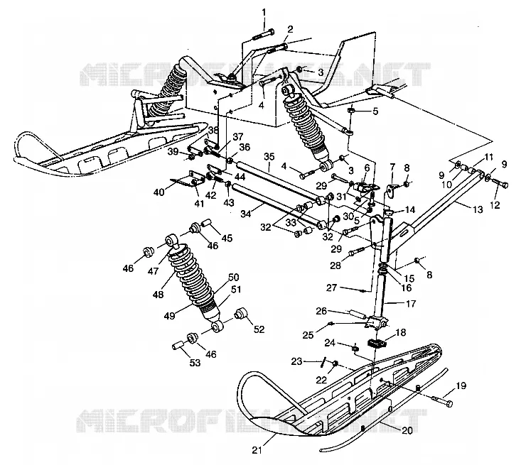 FRONT SUSPENSION AND SKI 440 XCR 0941760 (4925182518011A)