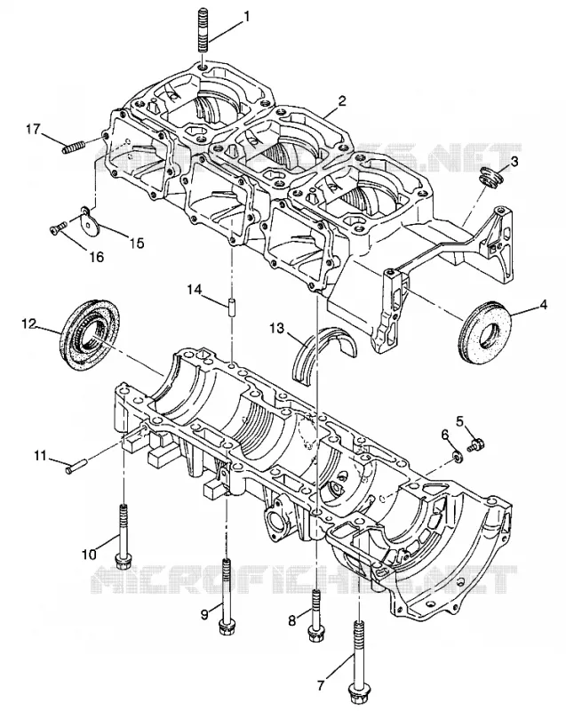 CRANKCASE STORM 0975782, STORM S.E. H975782, EUROPEAN STORM S.E. E975782, (4937823782C014)