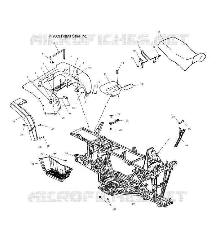 REAR CAB, SITZ AND MAIN FRAME