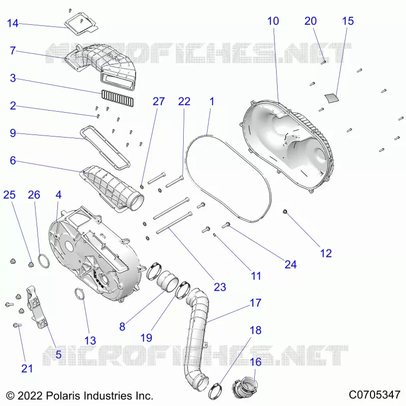 ANTRIEB, CLUTCH COVER AND DUCTING