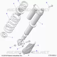 SUSPENSION, REAR SHOCK MOUNTING