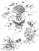 CRANKCASE AND ZYLINDER TRAIL BLAZER W98BA25C (4945464546C007)
