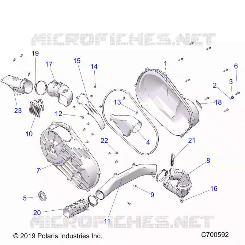 ANTRIEB, CLUTCH COVER AND DUCTING