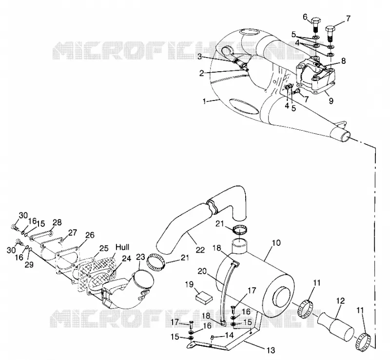 ABGASSYSTEM SL 700 B974071, Intl. SL 700 I974071, SL 700 Deluxe B974072 (4940874087B007)