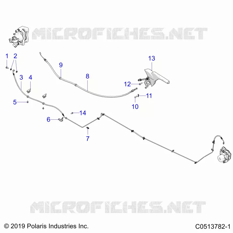 HINTERBREMSE BRAKE LINE AND PARK BRAKE