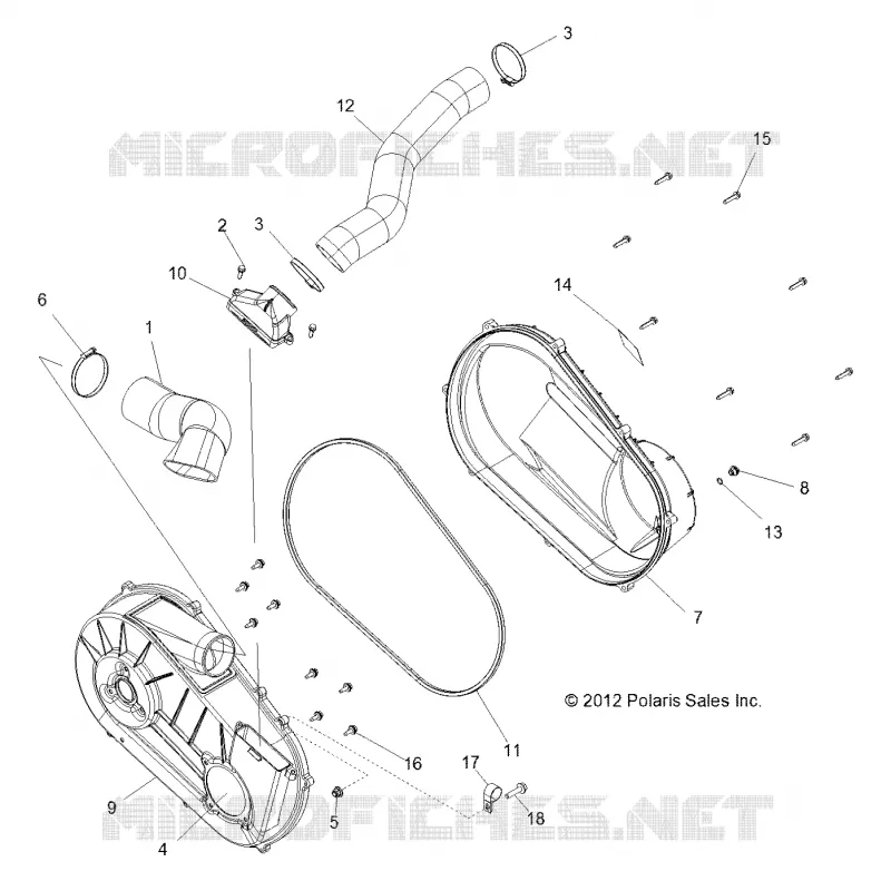 ANTRIEB, CLUTCH COVER AND DUCTING