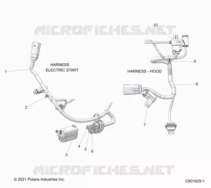 ELEKTRIC, WIRE HARNESS, HOOD, ELEC. START